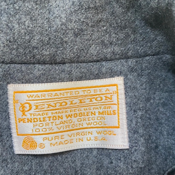 Pendleton Vintage Grey Pure Virgin Wool Blazer Size 6 - Picture 3 of 8